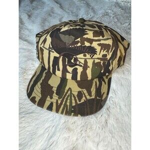 VTG Rare Double Duck Ducks Unlimited Embroidered Duck Camo Snapback Duck Cap